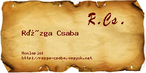 Rázga Csaba névjegykártya